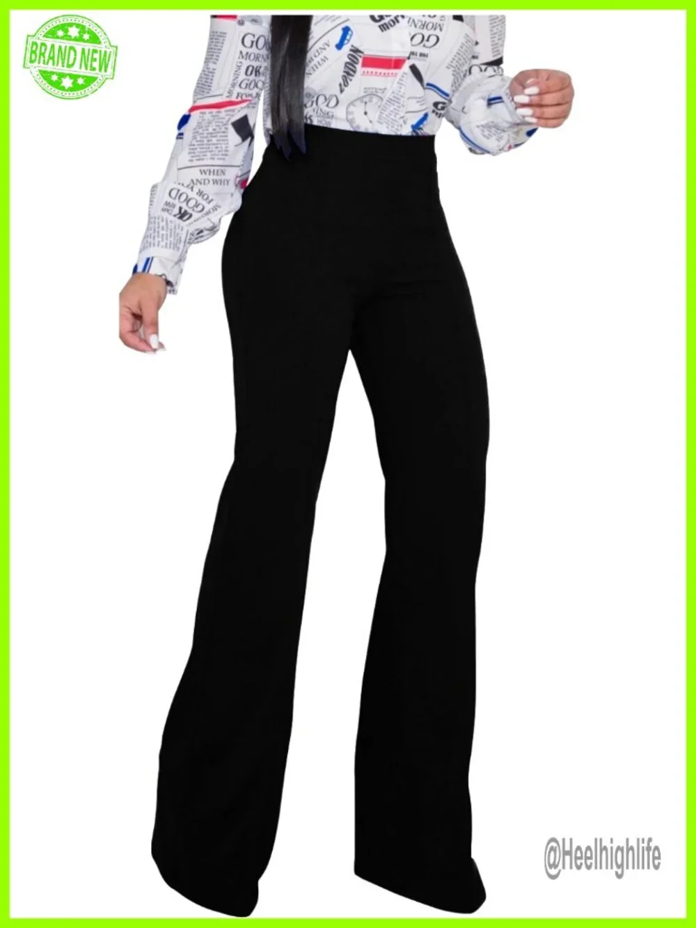 High Waisted Stretchy Bootcut Pull On Dress Pants for Women Work Casual